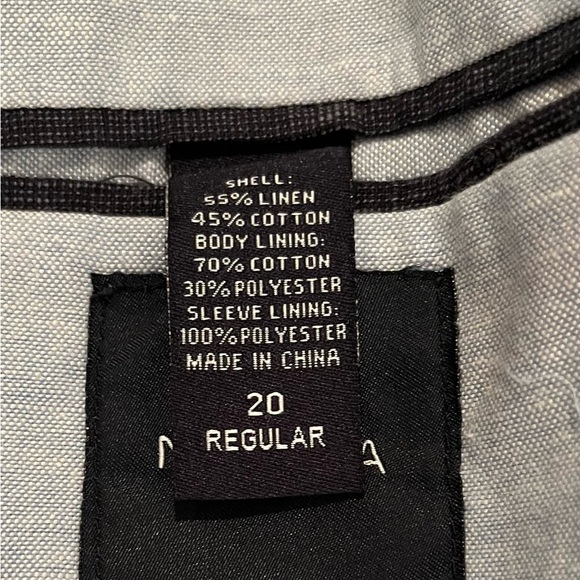 Nautica Young Men’s Blue Linen Sport Coat size 20 regular - Picture 3 of 4